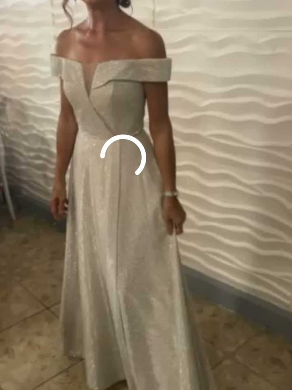 Cinderella Off-Shoulder Sparkle Gown in Gold